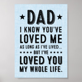 5x7私はあなたを愛してきた私の人生のプリント ポスター