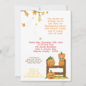 5x7秋の感謝祭の夕食のパーティの招待状 招待状 (正面)