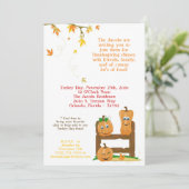 5x7秋の感謝祭の夕食のパーティの招待状 招待状 (スタンド正面)