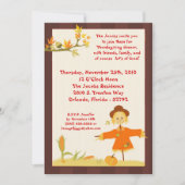 5x7秋の感謝祭の夕食のパーティの招待状 招待状 (正面)