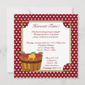 5x7秋のAppleの大箱の感謝祭のパーティの招待状 招待状 (正面)