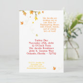 5x7秋感謝祭ディナーパーティの招待状 招待状 (スタンド正面)