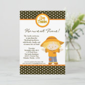 5x7秋秋かかし感謝祭招待状 招待状 (スタンド正面)