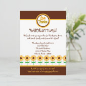 5x7秋秋ヒマワリ感謝祭招待状 招待状 (スタンド正面)