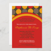 5x7秋秋水玉模様ベビーシャワー招待状 招待状 (正面/裏面)