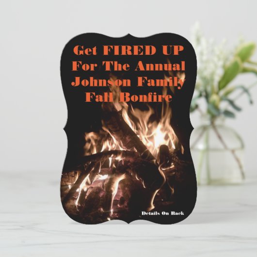 5x7秋Bonfire招待状 招待状 (スタンド正面)