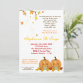 5x7紅葉ツインベビーシャワー招待状 招待状 (スタンド正面)