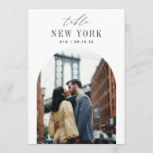 5x7結婚の旅行先フォトテーブル番号 招待状 (正面)