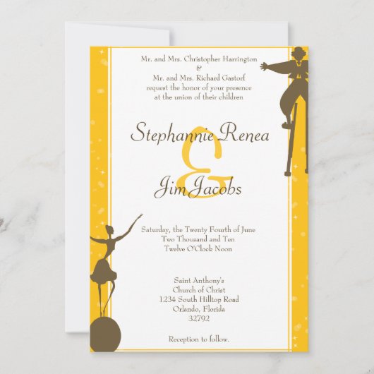 5x7結婚式招待状お洒落カーニバルフェア 招待状 (正面)