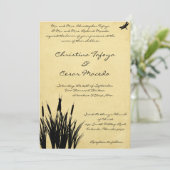 5x7結婚式招待状キャットテール/トンフライシルエット 招待状 (スタンド正面)