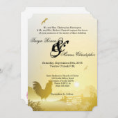 5x7結婚式招待状サニーモーニングファームカントリー 招待状 (正面/裏面)