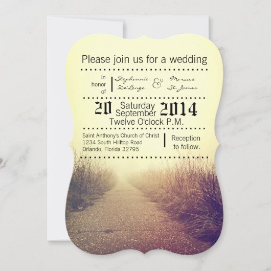 5x7結婚式招待状サンライズパスウェイパット 招待状 (正面)