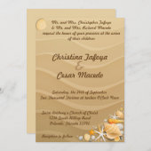 5x7結婚式招待状シーシェルズオンサンディビーチ 招待状 (正面/裏面)