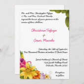 5x7結婚式招待状ハワイアンエキゾチック花コール 招待状 (正面/裏面)