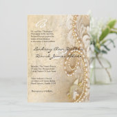 5x7結婚式招待状パール&レース 招待状 (スタンド正面)