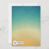 5x7結婚式招待状ビーチサンセットパームツリーストリ 招待状 (裏面)