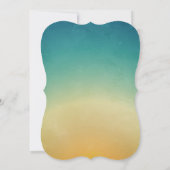 5x7結婚式招待状ビーチサンセットパームツリーズスター 招待状 (裏面)