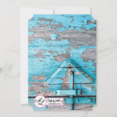 5x7結婚式招待状ブルーウッドバーンドアブーツ 招待状 (裏面)