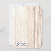 5x7結婚式招待状ブーツカントリーウェ素朴スター 招待状 (裏面)