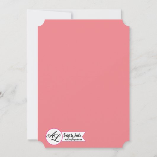 5x7結婚式招待状ボヘミアンサボテン多肉類 招待状 (裏面)