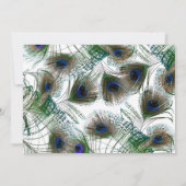 5x7結婚式招待状孔雀の羽ブルー/グリーン 招待状 (裏面)