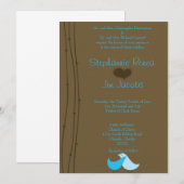 5x7結婚式招待状春ラブバーズブランチ 招待状 (正面/裏面)