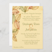 5x7結婚式招待状秋の紅葉 招待状 (正面/裏面)