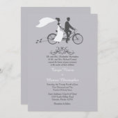 5x7結婚式招待状2台用自転車 招待状 (正面/裏面)