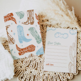 5x7編集可能Cowboy Notecards