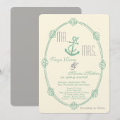 5x7航海のノットいかりTiff結婚式招待状 招待状 (正面/裏面)