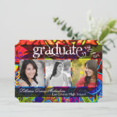 5x7落書きのペンキのエアブラシの先輩の発表 案内状 (スタンド正面)