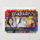 5x7落書きのペンキのエアブラシの先輩の発表 案内状 (正面)