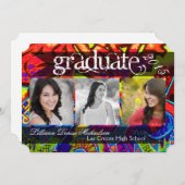 5x7落書きのペンキのエアブラシの先輩の発表 案内状 (正面/裏面)