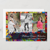 5x7落書きのペンキのエアブラシの先輩の発表 案内状 (正面/裏面)