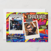 5x7落書きのペンキのエアブラシの先輩の発表 案内状 (正面)