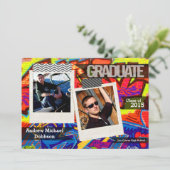 5x7落書きのペンキのエアブラシの先輩の発表 案内状 (スタンド正面)