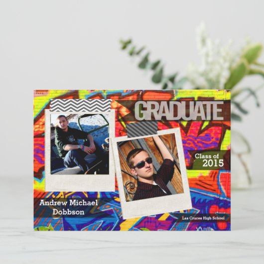 5x7落書きのペンキのエアブラシの先輩の発表 案内状 (スタンド正面)