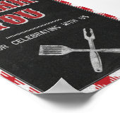 5x7裏庭BBQ誕生日感謝テーブルサイン ポスター (角)