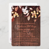 5x7誕生日招待状コットンブランチオンダークウッド 招待状 (正面/裏面)