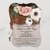 5x7誕生日招待状ジオメトリックガーデンバラバーン 招待状 (正面/裏面)