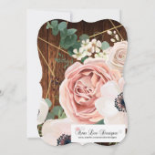 5x7誕生日招待状ジオメトリックガーデンバラバーン 招待状 (裏面)