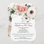 5x7誕生日招待状ジオメトリックガーデンバラ 招待状 (正面/裏面)