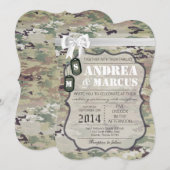 5x7軍隊の空軍OCP迷彩柄の結婚式招待状 招待状 (正面/裏面)