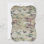 5x7陸軍空軍OCP迷彩柄結婚式招待状 招待状 (裏面)