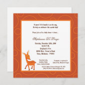 5x7鹿ポックドット赤ちゃんシャワー 招待状 (正面/裏面)