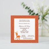 5x7鹿ポックドット赤ちゃんシャワー 招待状 (スタンド正面)