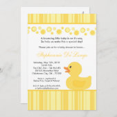 5x7黄色いゴム製ダッキーのベビーシャワーの招待状 招待状 (正面/裏面)