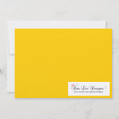 5x7黄色の仮面舞踏会のハロウィンの衣裳の招待状 招待状 (裏面)