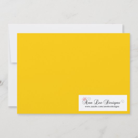 5x7黄色の仮面舞踏会のハロウィンの衣裳の招待状 招待状 (裏面)