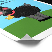 5x7黒い羊ディドルボピープキッズルームウォールアート ポスター (角)